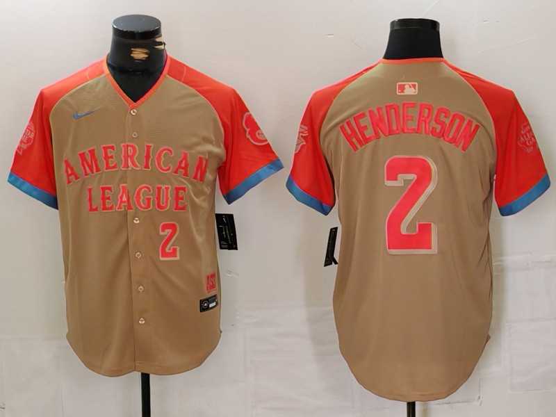 Men%27s Baltimore Orioles #2 Gunnar Henderson Number Cream 2024 All Star Limited Stitched Jersey